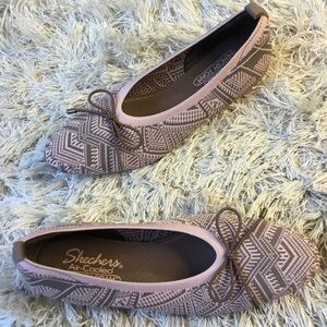 SKECHERS Womens size 8.5 CLEO SNIP KNIT VEGAN SKIMMERS SWEET CLASS MOCHA